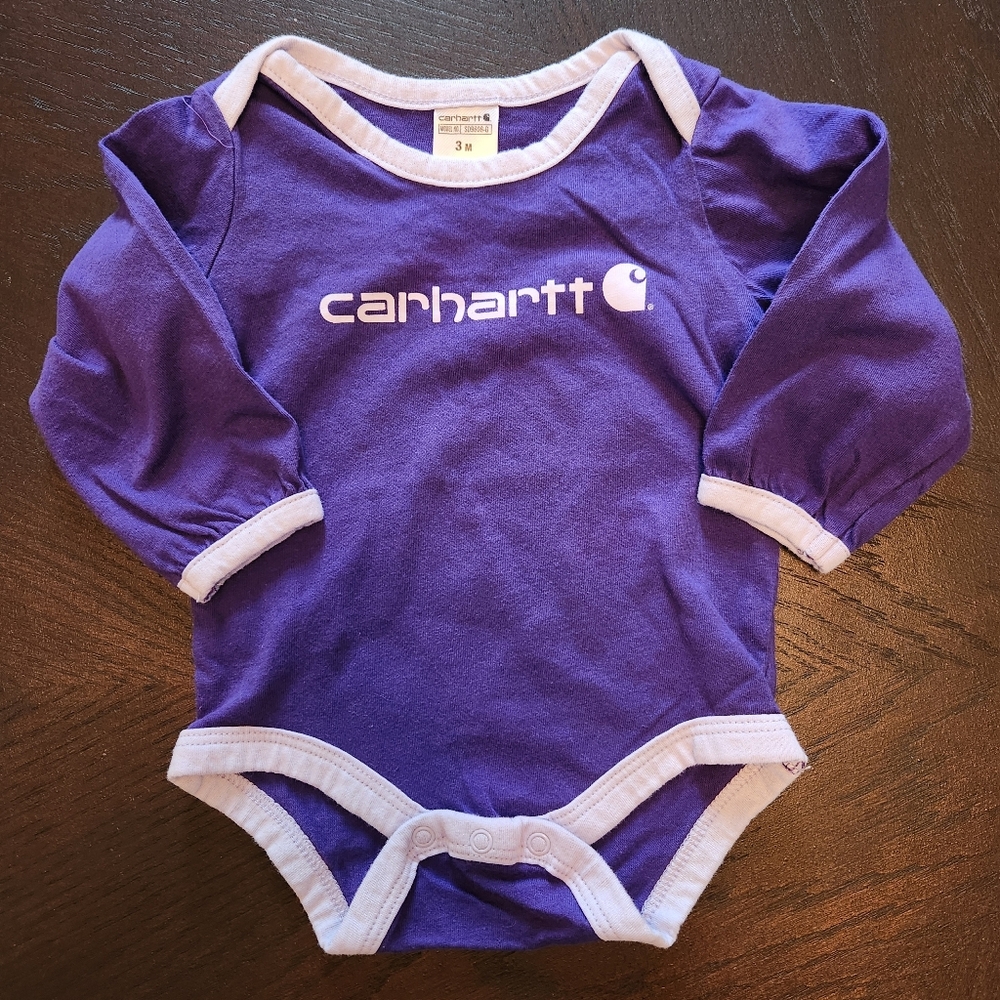 Carhartt Purple Baby Onesie